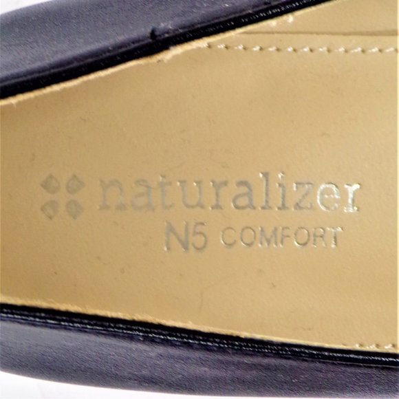 NATURALIZER N5 COMFORT size 6M HELINA black ballet flats all synthetic materials - Picture 8 of 11